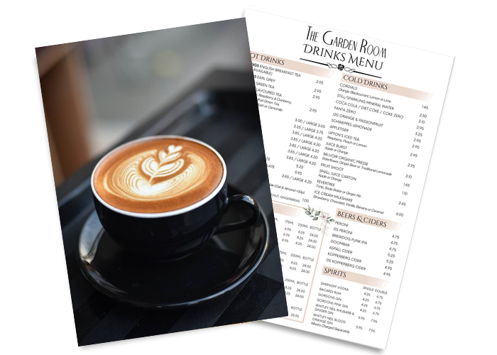 Hot & Cold Drinks Menu