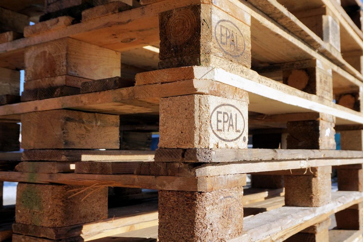 A pile of pallets.