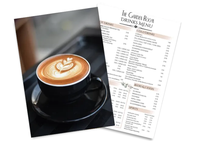 Hot & Cold Drinks Menu